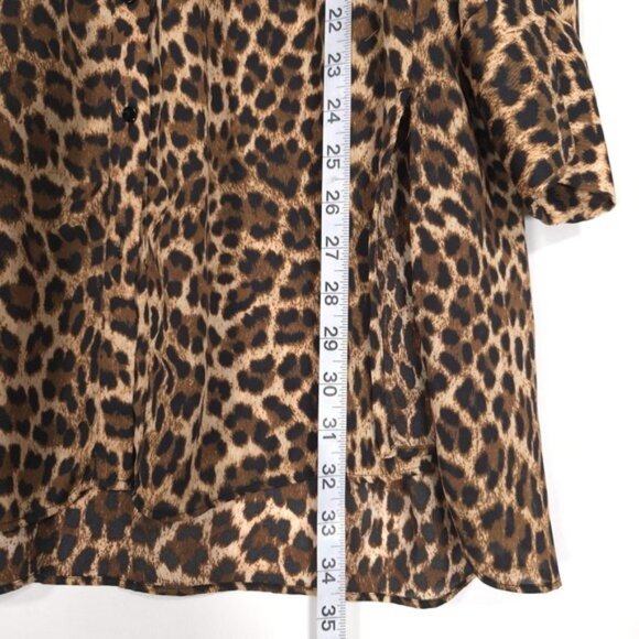 ZARA Flowy V-neck Leopard Oversized Top Shirt Mini‎ Dress LARGE 8355/237 BLOGGER - Picture 7 of 12